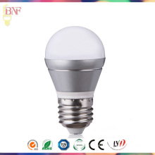 Silber 2W / 4W / 6W G45 LED Fabrik Tageslicht Glühbirne E14 / E27 für Großhandel